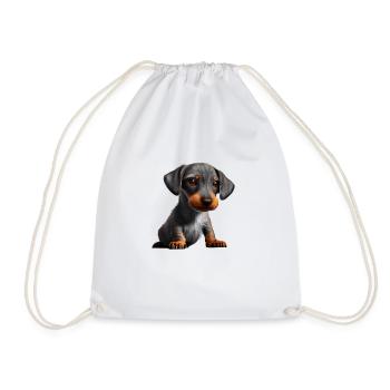 Teckel chiot Chien teckel Chiens Propriétaires de chiens - Sac de sport léger - blanc - Devant