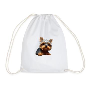 Dog Owner Yorkshire Terrier Puppy Dog - Drawstring Bag - white - Front