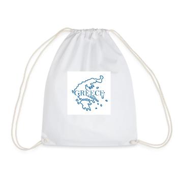Map of Greece - Drawstring Bag - white - Front