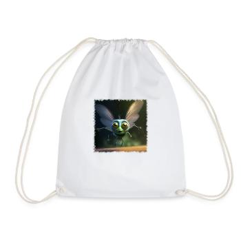 Funny Bow Tie - Drawstring Bag - white - Front