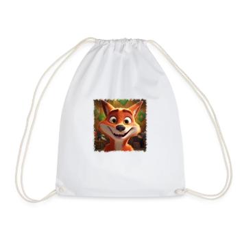 renard mignon - Sac de sport léger - blanc - Devant