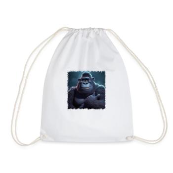 Cool Gorilla - Drawstring Bag - white - Front