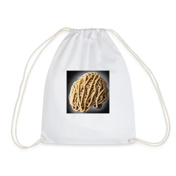 AI Arts Noodle Brain - Drawstring Bag - white - Front