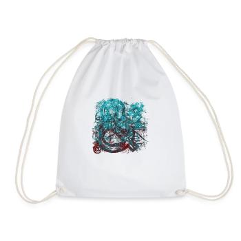 Graffiti style Splash hip hop colors painter color - Drawstring Bag - white - Front
