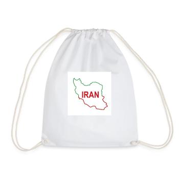 Landkarte des Iran - Turnbeutel - Weiß - Vorne
