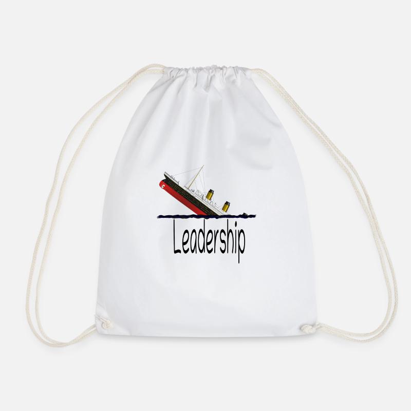 Leadership ship - Drawstring Bag - white
