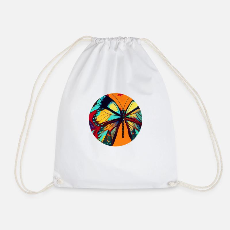Abstract Butterfly - Illustration - Turnbeutel - Weiß