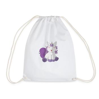 Petite licorne mignonne - Sac de sport léger - blanc - Devant