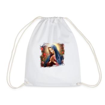 Holly Mary Maria Madonna Mariana Virgin Mary Holy - Drawstring Bag - white - Front