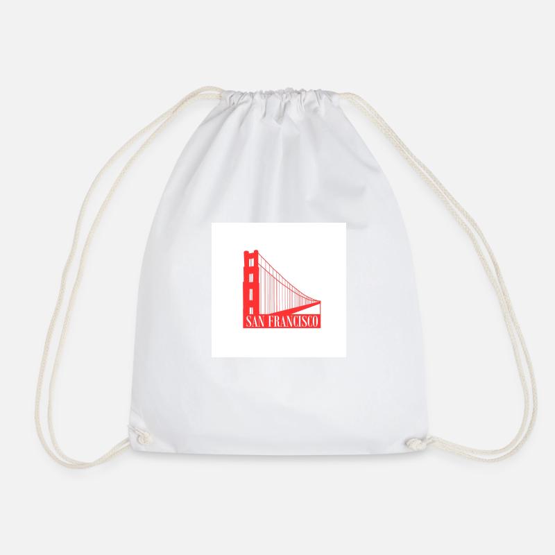 San Francisco - Drawstring Bag - white
