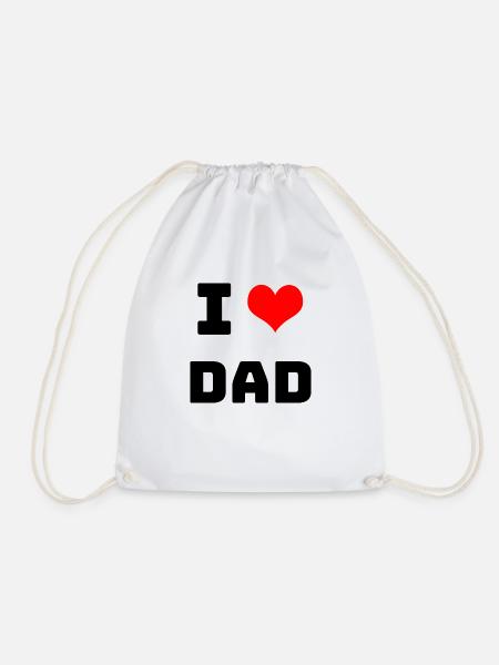 i love DAD - Turnbeutel - Weiß