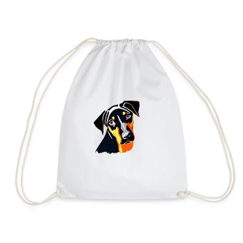 Doberman Chien Doberman Dresseur Doberman Chiot Doberman - Sac de sport léger - blanc - Devant