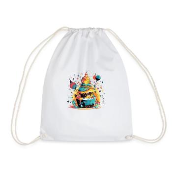 Gâteau d'anniversaire - Sac de sport léger - blanc - Devant