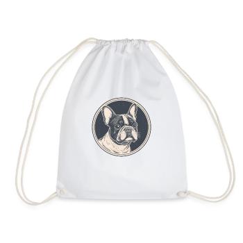 Bouledogue français, Frenchie, Chiot - Sac de sport léger - blanc - Devant