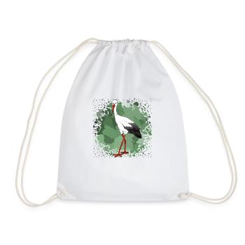 Storch - Turnbeutel - Weiß - Vorne