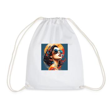 Design futuriste d'un femme - Sac de sport léger - blanc - Devant