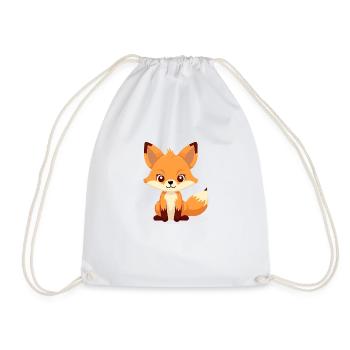 Little cunning fox - Drawstring Bag - white - Front