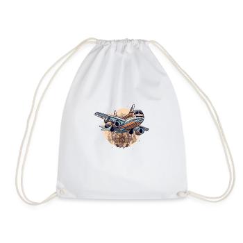 Africa airline - Drawstring Bag - white - Front