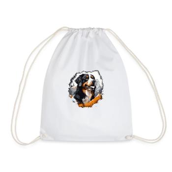 chien bouvier bernois - Sac de sport léger - blanc - Devant