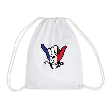 France Shaka - Drawstring Bag - white - Front