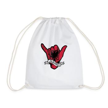 Albania Shaka - Drawstring Bag - white - Front