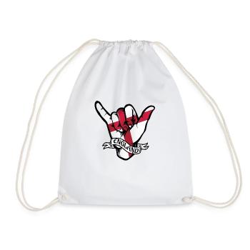 England Shaka - Drawstring Bag - white - Front