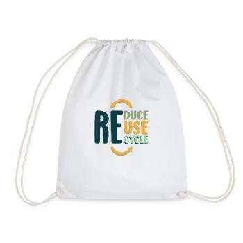 Reduce Reuse Recycle | Klimawandel Umweltschutz - Turnbeutel - Weiß - Vorne
