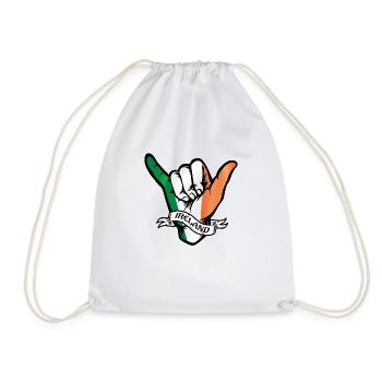 Ireland Shaka - Drawstring Bag - white - Front