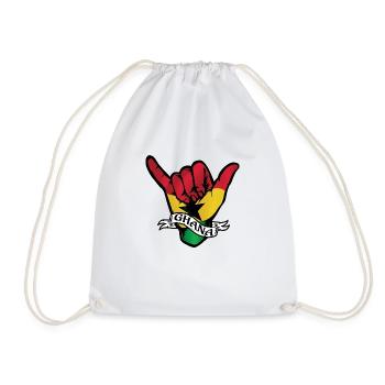 Ghana Shaka - Drawstring Bag - white - Front