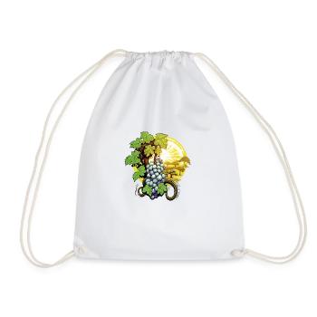 Bunch of grapes in the sun - Drawstring Bag - white - Front