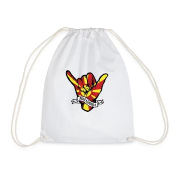 Macedonia Shaka - Drawstring Bag - white - Front