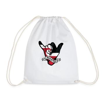 Maori Shaka - Drawstring Bag - white - Front