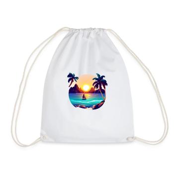 sailing, sailing, sailing, sailing ship, sailboat - Drawstring Bag - white - Front