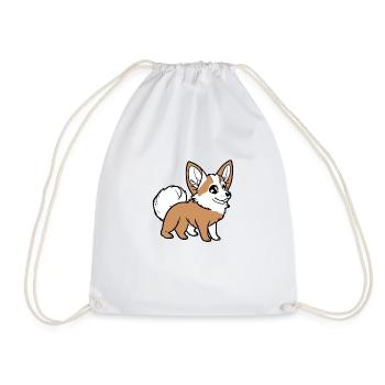 Corgi - Turnbeutel - Weiß - Vorne