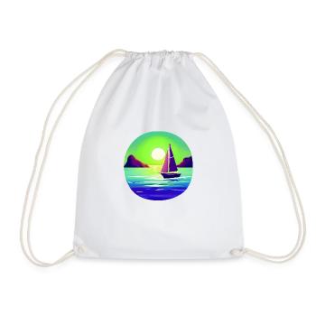 Sailing Sailboat Sailing Sailing Sailing Ship - Drawstring Bag - white - Front