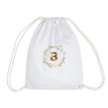 B Monogramme Paillettes Boho Couronne - Sac de sport léger - blanc - Devant