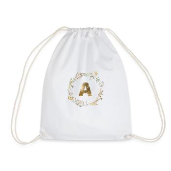 Une couronne de bohème à paillettes monogramme - Sac de sport léger - blanc - Devant