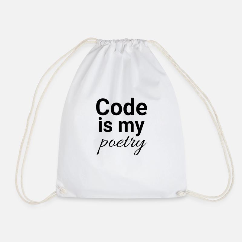 Code is my poetry - Turnbeutel - Weiß