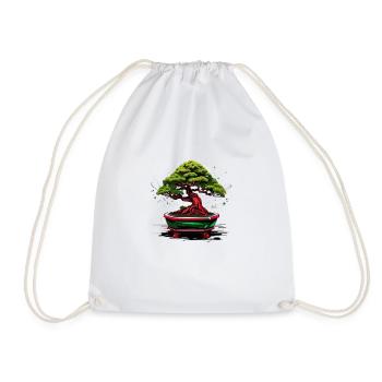 The bonsai tree - Drawstring Bag - white - Front
