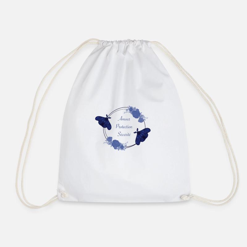 moth - Drawstring Bag - white