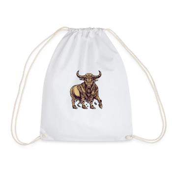 Egyptian Bull No. 4 - Drawstring Bag - white - Front