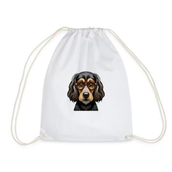 chien cocker intellectuel 01 - Sac de sport léger - blanc - Devant