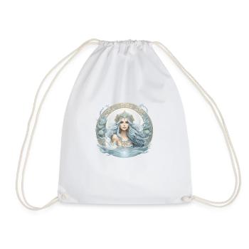 water goddess - Drawstring Bag - white - Front
