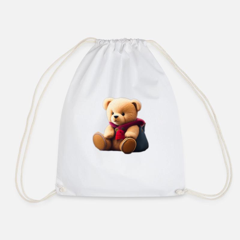 Teddybär - Turnbeutel - Weiß