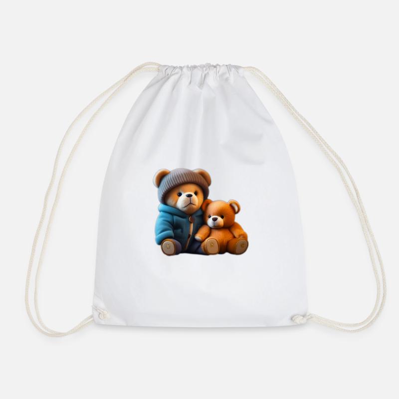 Teddybären - Turnbeutel - Weiß
