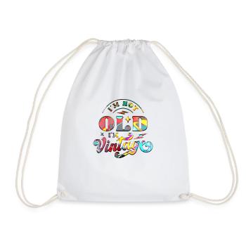 50th Birthday vintage retro Born in 1973 Birthday - Drawstring Bag - white - Front