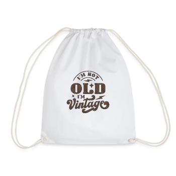 50th Birthday vintage retro Born in 1973 Birthday - Drawstring Bag - white - Front