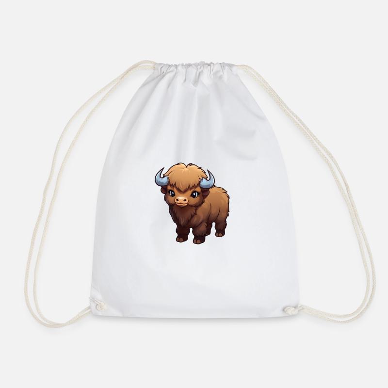 Baby Bison Büffel - Turnbeutel - Weiß