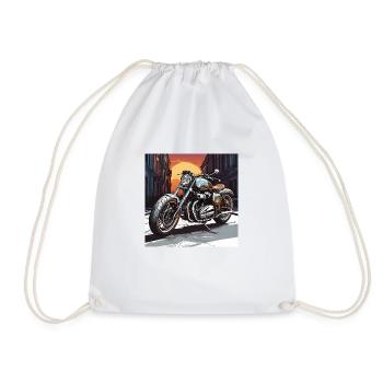 Retro Brit Bobber - Drawstring Bag - white - Front