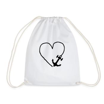 Bonheur Amour - Sac de sport léger - blanc - Devant
